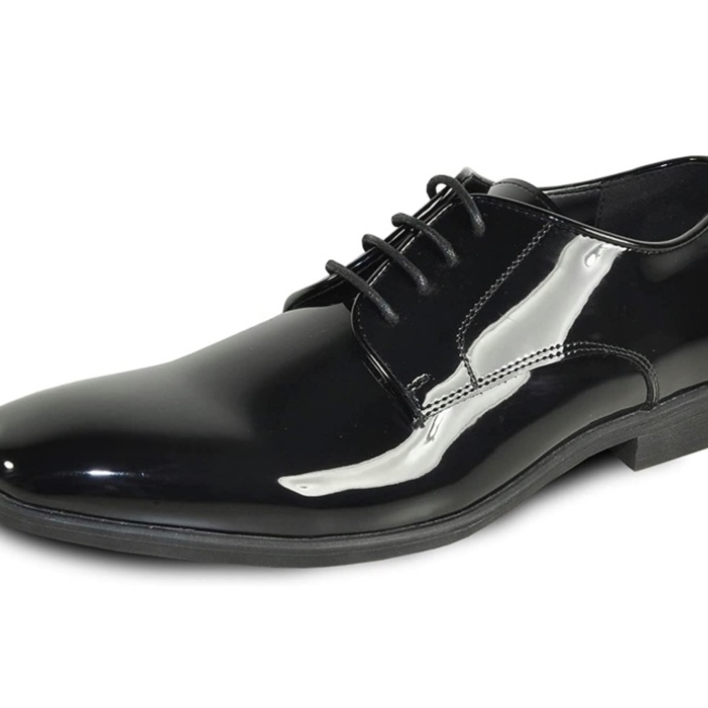 Vangelo men 10m patent tux 1 dress shoes, new